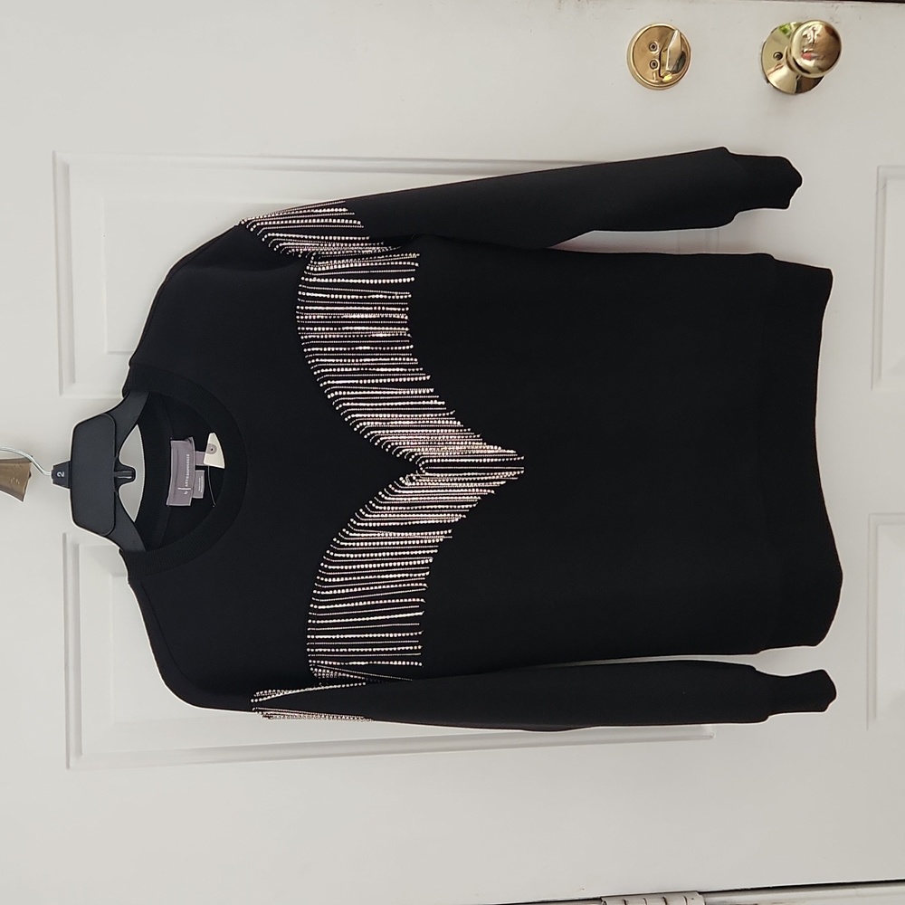 Anthropologie Rhinestone-Fringe Sweatshirt - NWT - Women Size XS